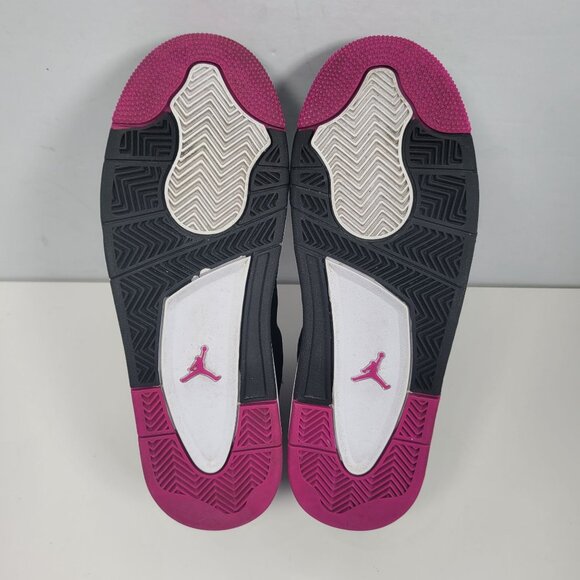 Air Jordan 4 Retro 30th GG Youth Black Pink Neon Sneakers 705344-027 US Size 6Y - Picture 9 of 10